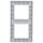 Jung AF582BFAL 2fach Rahmen A flow (Thermoplast bruchsicher) Aluminium Serie A