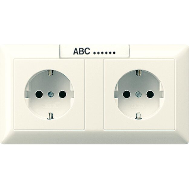 Jung AS1522NA Kabel-Kanal-SCHUKO-Steckdose 2fach NA (Duroplast) Weiß Serie AS