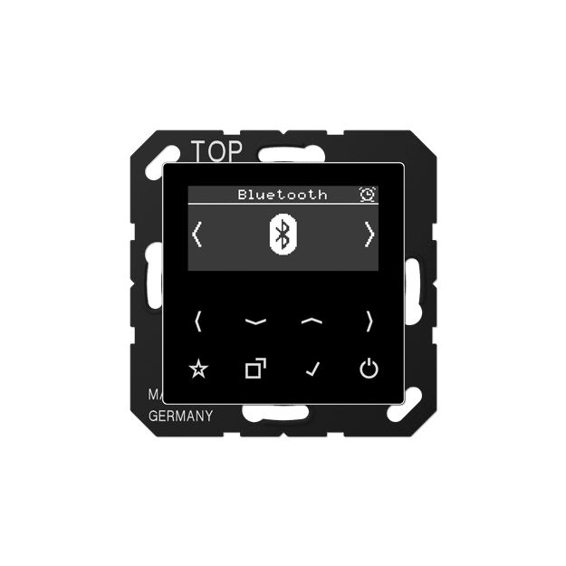 Jung DABABTSW Smart Radio DAB+ mit Bluetooth Schwarz Serie A / AS