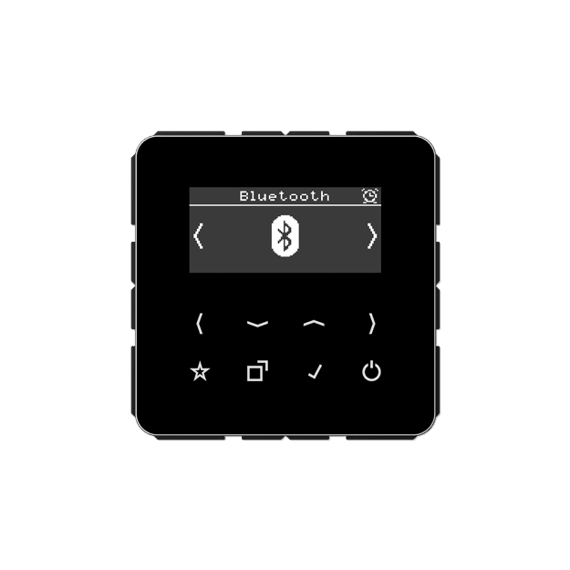 Jung DABCDBTSW Smart Radio DAB+ mit Bluetooth Schwarz Serie CD