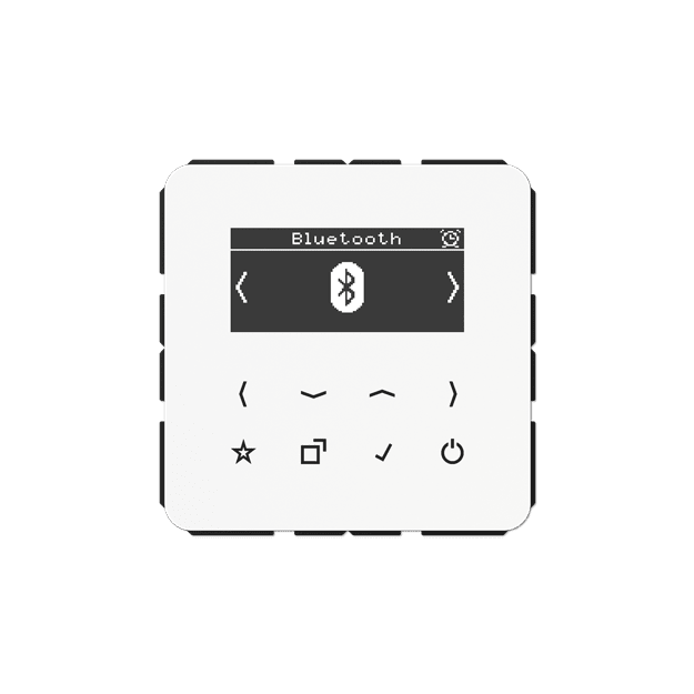 Jung DABCDBTWW Smart Radio DAB+ mit Bluetooth Alpinweiß Serie CD