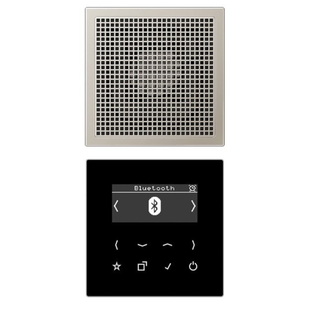 Jung DABES1BT Smart Radio DAB+ mit Bluetooth-Set Mono Edelstahl