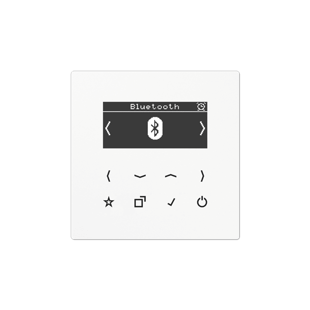 Jung DABLS1BTWW Smart Radio DAB+ mit Bluetooth Set Mono Alpinweiß Serie LS