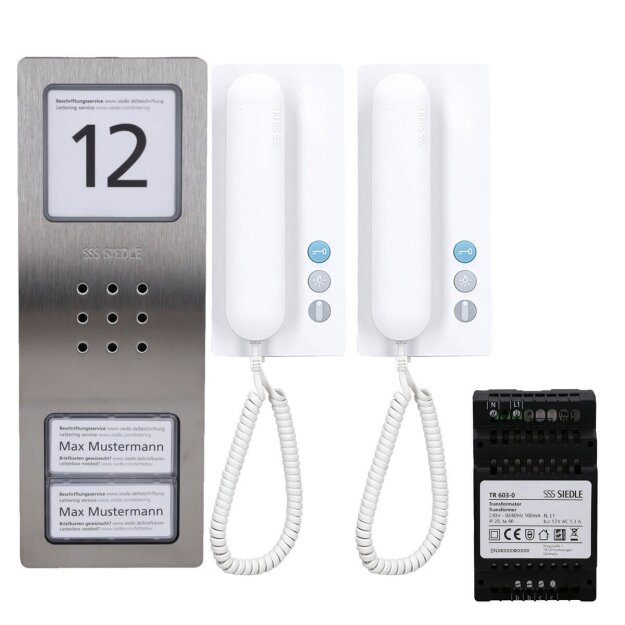 Siedle SET CA 812-2 Audio-Set 210008739 Edelstahl gebürstet