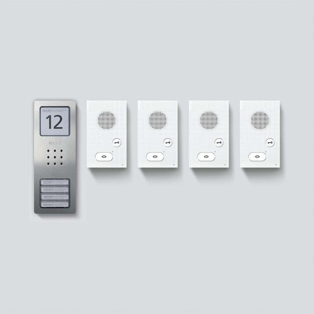 Siedle SET CAB 850-4 E/W Audio-Set 210008745-00 Edelstahl gebürstet