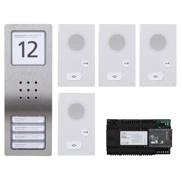 Siedle SET CAB 850-4 E/W Audio-Set 210008745-00 Edelstahl gebürstet