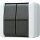 Jung 839W Doppel-Taster 10 AX 250 V ~ Serie WG Aufputz
