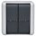 Jung 839W Doppel-Taster 10 AX 250 V ~ Serie WG Aufputz