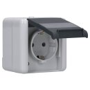 Jung 820NAW SCHUKO® Aufputz Steckdose mit Klappdeckel Serie WG