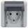 Jung 820NAW SCHUKO® Aufputz Steckdose mit Klappdeckel Serie WG