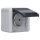 Jung 820NAW SCHUKO® Aufputz Steckdose mit Klappdeckel Serie WG