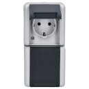 Jung 822W SCHUKO® Aufputz Zweifach-Steckdose senkrecht Serie WG