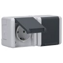 Jung 8220W SCHUKO® Aufputz Zweifach-Steckdose...
