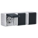 Jung 8230W SCHUKO® Aufputz Dreifach-Steckdose Serie WG
