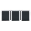 Jung 8230W SCHUKO® Aufputz Dreifach-Steckdose Serie WG