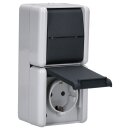 Jung 876W SCHUKO® Aufputz Steckdose mit Wechselschalter