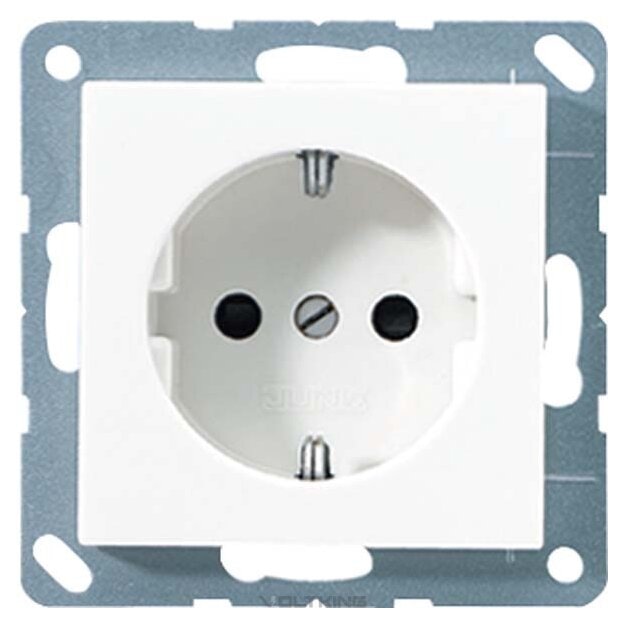 Jung ABA520WW SCHUKO-Steckdose (Duroplast antibakteriell) Alpinweiß Serie AS