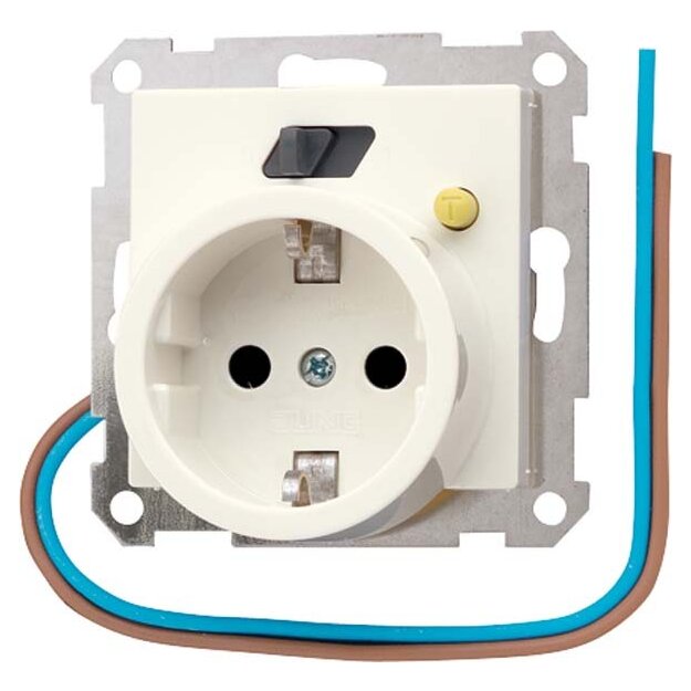 Jung AS520.30 FI-SCHUKO-Steckdose (Duroplast) Weiß Serie AS