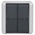 Jung 835W Doppel-Taster 10 AX 250 V ~ Serie WG Aufputz