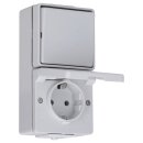 Jung 676W SCHUKO® Aufputz Steckdose mit...