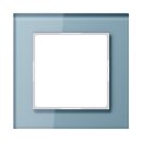 Jung AC581GLBLGR Rahmen 1fach (Glas) Grau Serie A