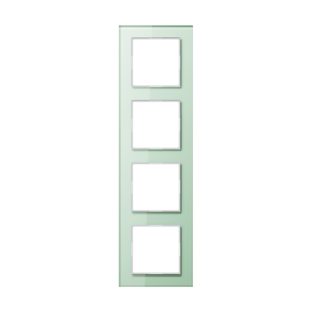 Jung AC584GLWMT Rahmen 4fach (Glas) Mattweiß Serie A