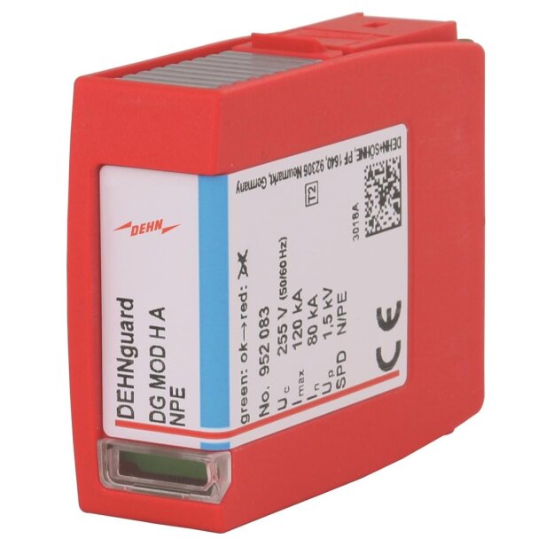 Dehn 952083 Überspannungsableiter Typ 2 N-PE-Funkenstrecken-Schutzmodul für DEHNguard ACI DG MOD H A NPE