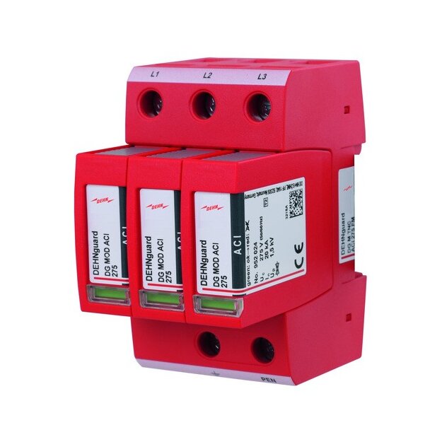 Dehn 952330 Überspannungsableiter Typ 2 DEHNguard M 3-polig Uc 275V mit ACI-Technologie DG M TNC ACI 275 FM