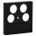 Jung A561-4SAT2SW Abdeckung f. SAT-TV-Steckdose Ankaro (Thermoplast bruchsicher) Schwarz Serie A