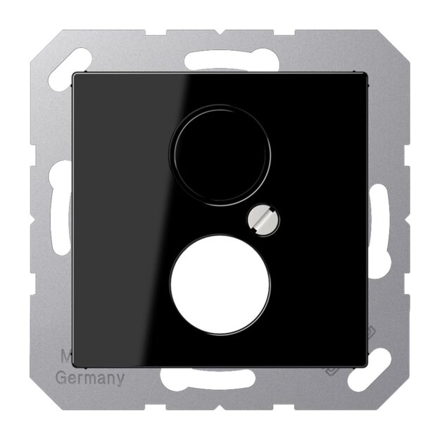 Jung A562SW Abdeckung f. 2 Kleinsteckdosen (Duroplast) Schwarz Serie A