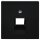 Jung A569-1PLUASW Abdeckung f. IAE/UAE-Anschlussdose (Duroplast) Schwarz Serie A