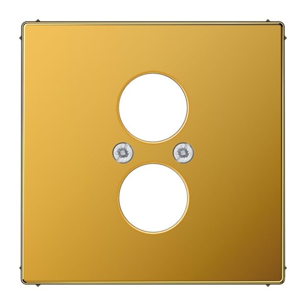 Jung LS962GGO Abdeckung f. 2 Kleinsteckdosen (Metall mit echter Goldauflage) Vergoldet Serie LS