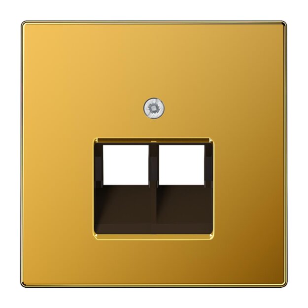 Jung LS969-2UAGGO Abdeckung f. IAE/UAE-Anschlussdose (Metall mit echter Goldauflage) Vergoldet Serie LS