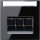 Jung LS969-3NAUASW Abdeckung f. IAE/UAE-Anschlussdose Schwarz Serie LS