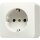 Jung 321A SCHUKO® Steckdose, 39 mm tief Weiß Serie AP