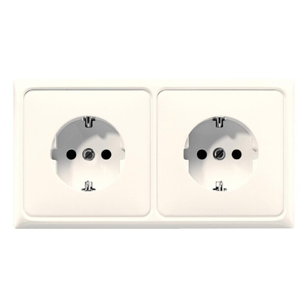 Jung CD522BF Kabel-Kanal-SCHUKO-Steckdose 2-fach Weiß Serie CD