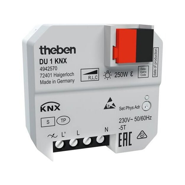 Theben 4942570 UP-Dimmaktor 1 Kanal DU 1 KNX DU 1 KNX