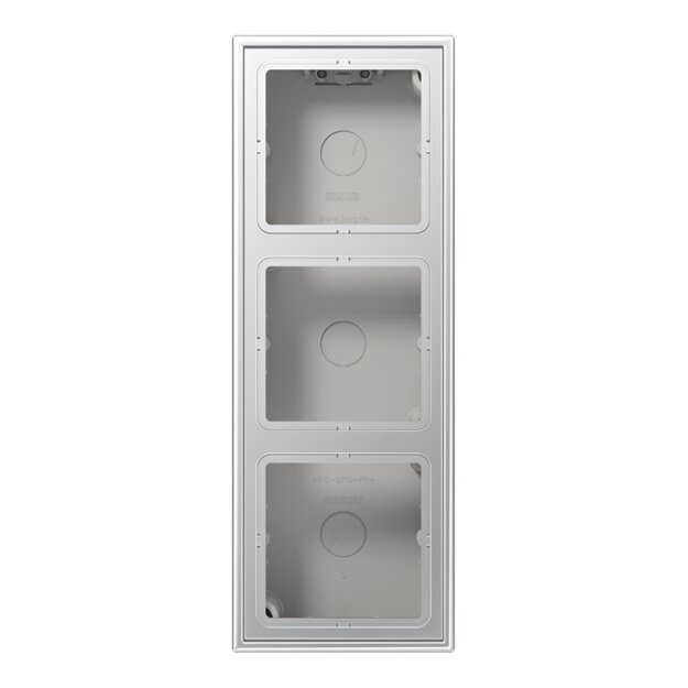 Jung AL2583A-L Aufputz-Kappe m. Rahmen 3fach (lackiertes Aluminium) Aluminium Serie LS