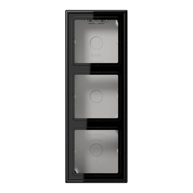 Jung LS583ASW Aufputz-Kappe m. Rahmen 3fach Schwarz Serie LS