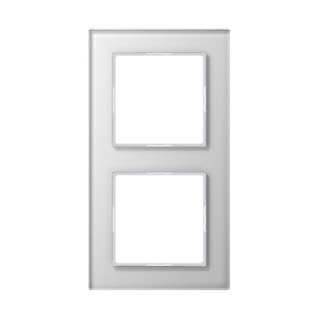 Jung AC582GLWW Rahmen 2fach Glas Alpinweiß Serie A