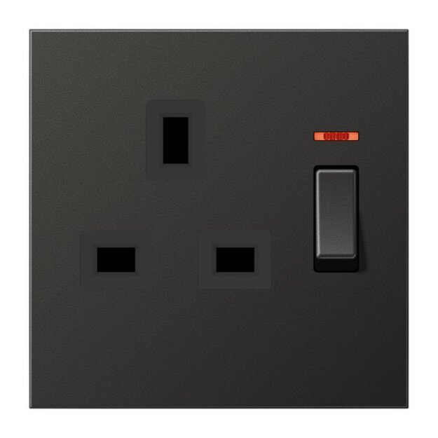 Jung AL3171KOAN Schaltbare Steckdose 13A 250 V (lackiertes Aluminium) Anthrazit Serie LS