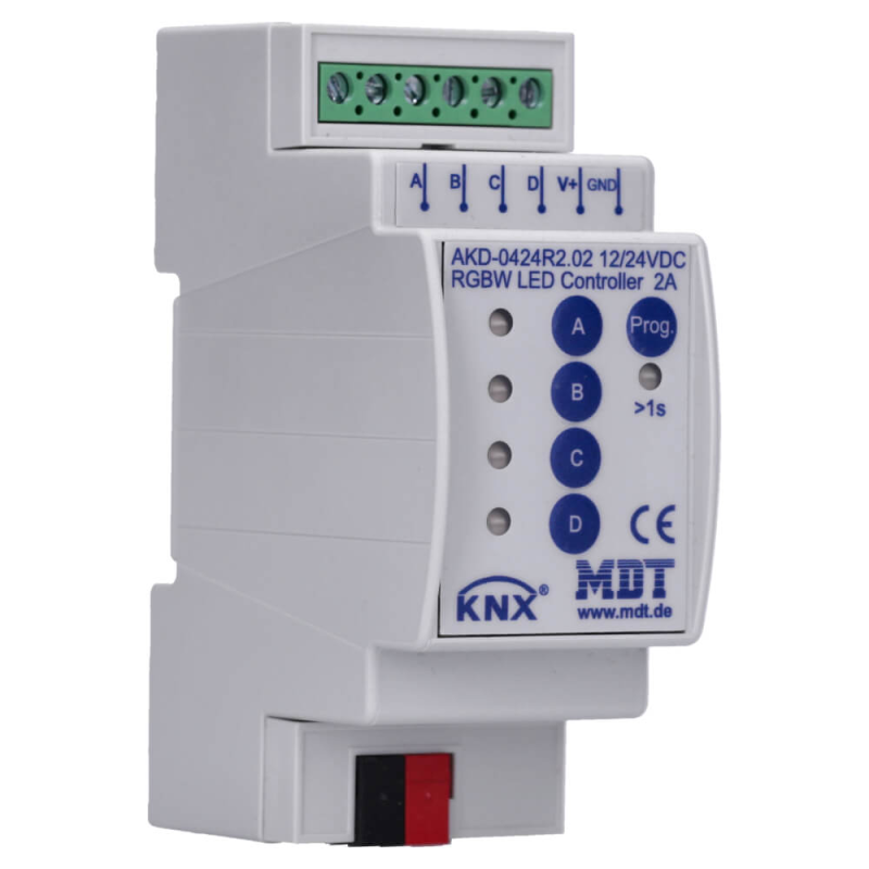MDT AKD-0424R2.02 LED Controller 4-Kanal 2/4A, RGBW, 2TE, REG, 116,25