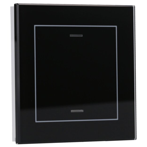MDT BE-GTL1TS.01  Glastaster II Light 1-fach, RGBW, mit Temperatursensor, Schwarz, Neutral