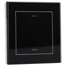 MDT BE-GTL1TS.01  Glastaster II Light 1-fach, RGBW, mit Temperatursensor, Schwarz, Neutral