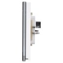 MDT BE-GTL2TS.01  Glastaster II Light 2-fach, RGBW, mit Temperatursensor, Schwarz, Neutral