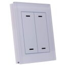MDT BE-GTL2TW.01 Glastaster II Light 2-fach, RGBW, mit Temperatursensor, Weiß, Neutral
