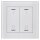 MDT BE-GTL2TW.B1 Glastaster II Light 2-fach, RGBW, mit Temperatursensor, Weiß, Schalten
