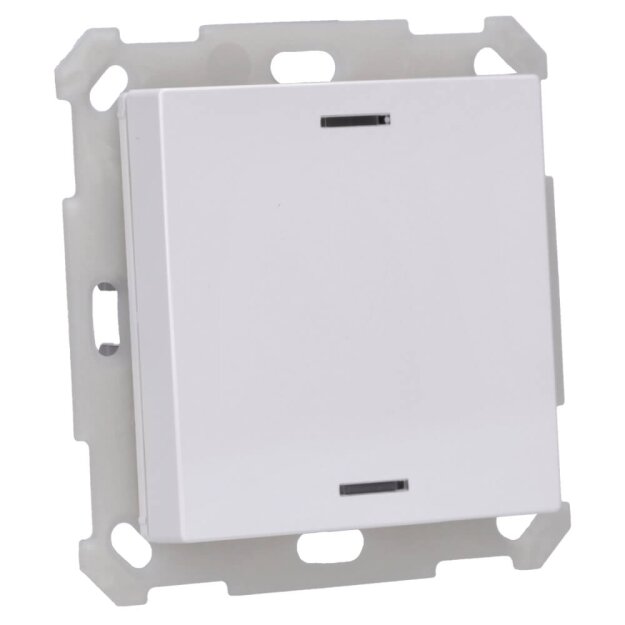 MDT BE-TAL5501.01 Taster Light 55 1-fach, RGBW, Reinweiß glänzend, Neutral