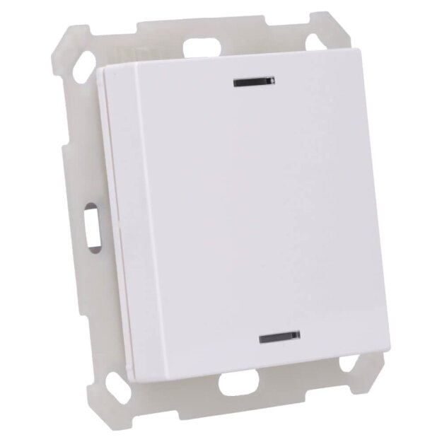 MDT BE-TAL55T1.01 Taster Light 55 1-fach, RGBW, mit Temperatursensor, Reinweiß glänzend, Neutral