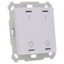MDT BE-TAL55T2B1 KNX Taster Light 55 2-fach RGBW mit Temperatursensor – Reinweiß glänzend